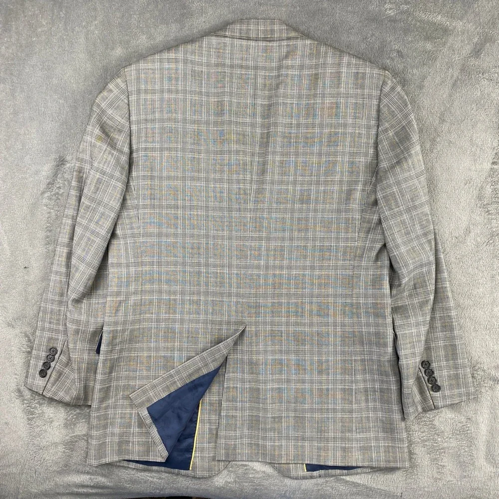 Brooks Brothers Sport Coat Mens 42R Grey Glen Plaid‎ 1818 Madison E. Thomas Wool